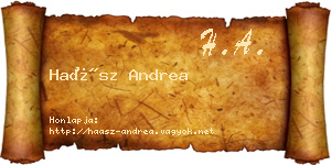 Haász Andrea névjegykártya
