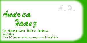 andrea haasz business card