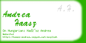 andrea haasz business card